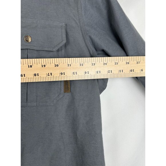 Guide Series Mens LT Chamois Shirt Castlerock Gray Long Sleeve Button-Up Durable - Picture 4 of 14